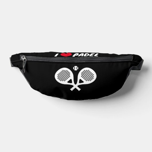 I heart Padel aangepaste kleur fanny pack tas (Liggend)