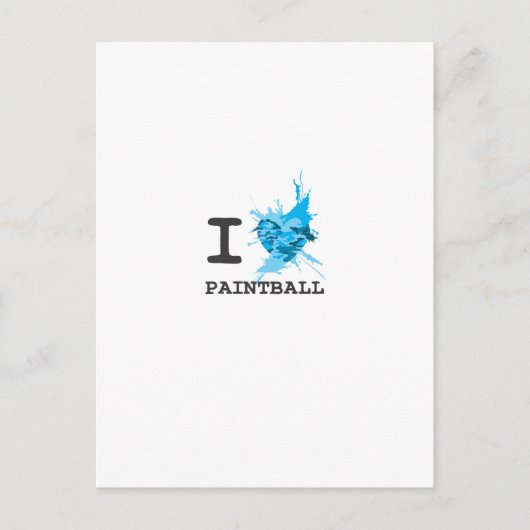 I Heart Paintball Briefkaart (Voorkant)