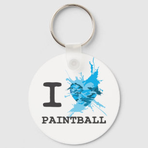 I Heart Paintball Sleutelhanger