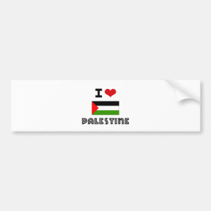 I HEART PALESTINE BUMPERSTICKER