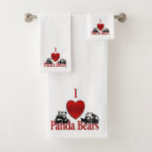 I Heart Panda Beren Bad Handdoek (Insitu)