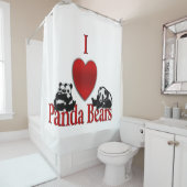 I Heart Panda Beren Fun Douchegordijn (In situ)