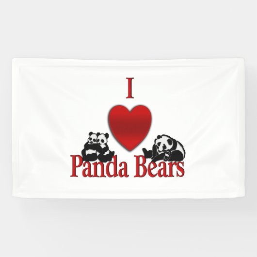 I Heart Panda Beren Fun Spandoek (Horizontaal)