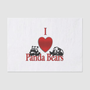 I Heart Panda Beren Fun Tissuepapier