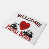 I Heart Panda Beren Fun Welcome Mat (Schuin)