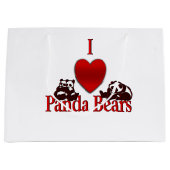 I Heart Panda Beren Groot Cadeauzakje (Voorkant)