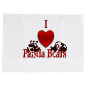 I Heart Panda Beren Groot Cadeauzakje (Achterkant)