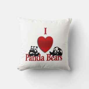 I Heart Panda Beren Kussen