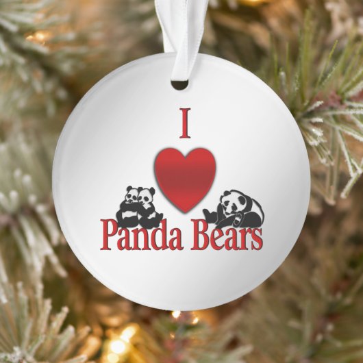 I Heart Panda Beren Ornament (Boom)