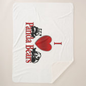 I Heart Panda Beren Sherpa Deken (Voorkant)