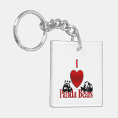 I Heart Panda Beren Sleutelhanger (Voorkant Links)