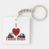 I Heart Panda Beren Sleutelhanger (Achterkant)