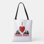 I Heart Panda Beren Tote Bag (Achterkant)