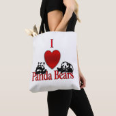 I Heart Panda Beren Tote Bag (Dichtbij)