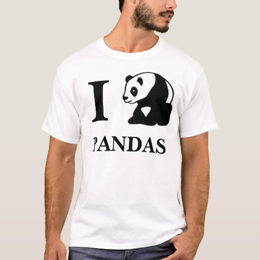 I Heart Pandas T-shirt (Voorkant)