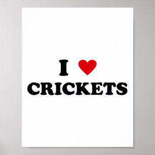 I Heart Papa Mama - Grappig Ik Hou Van Cricket  Poster
