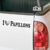 I Heart Papillons - Bumpersticker (Op Truck)