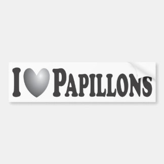I Heart Papillons - Bumpersticker
