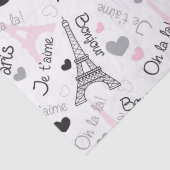 I Heart Paris Eiffel Tower Tissue Paper Tissuepapier (Detail)