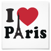 I Heart Paris Foto Afdruk (Voorkant)