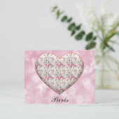 I Heart Paris France Eiffel Tower Briefkaart (Staand voorkant)