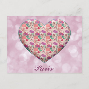 I Heart Paris France Eiffel Tower Briefkaart