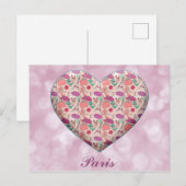 I Heart Paris France Eiffel Tower Briefkaart (Voorkant / Achterkant)