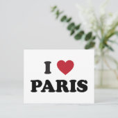 I Heart Paris Frankrijk Briefkaart (Staand voorkant)