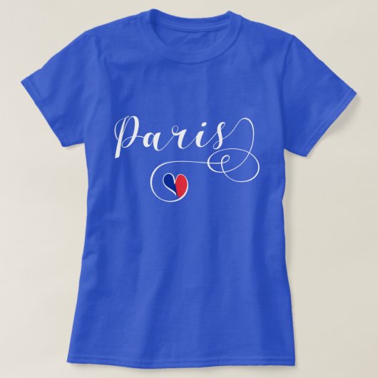 I Heart Paris, Frankrijk T-shirt (Design voorkant)
