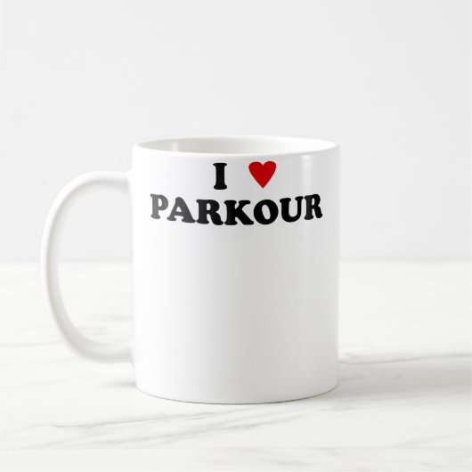 I Heart Parkour Practitioner Free Runner - I Love  Koffiemok (Links)