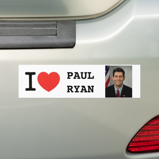 I<Heart>PAUL RYAN Bumpersticker (Op auto)