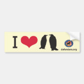 I Heart Penguins Bumpersticker (Voorkant)