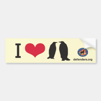 I Heart Penguins Bumpersticker