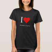 I Heart Pennsylvania Black Vrouwen T-shirt (Voorkant)