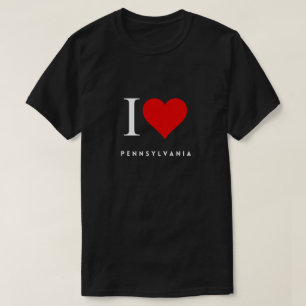 I Heart Pennsylvania blk Mannen T-shirt