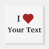 I Heart (personaliseer) magneet (Voorkant)