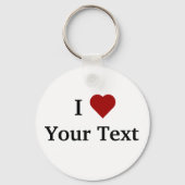 I Heart (personalize) sleutelhanger (Voorkant)
