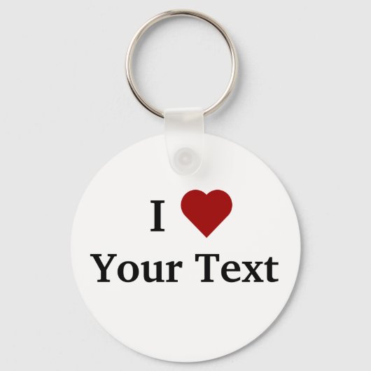 I Heart (personalize) sleutelhanger (Voorkant)