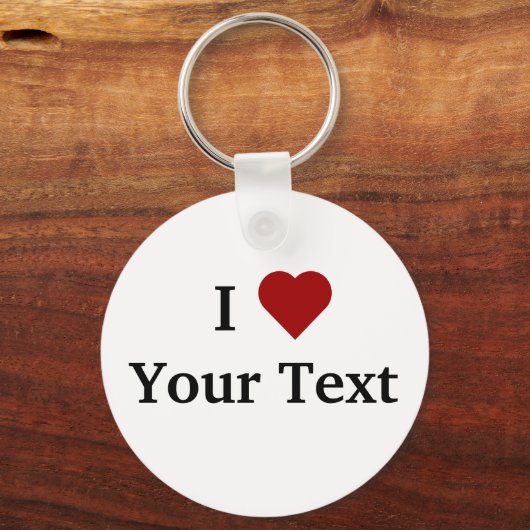 I Heart (personalize) sleutelhanger (Voorkant)