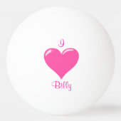 I Heart Personalized Ping Pong Ball (Voorkant)