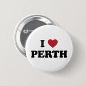I Heart Perth Australia Ronde Button 5,7 Cm (Voorkant /achterkant)