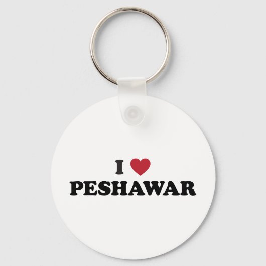 I Heart Peshawar Pakistan Sleutelhanger (Voorkant)
