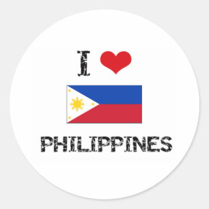 I HEART PHILIPPINES RONDE STICKER