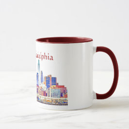 I Heart Philly Color Sketch Mok