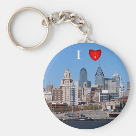 I Heart Philly Skyline, Closeup Sleutelhanger (Voorkant)
