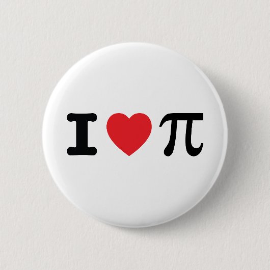 I Heart Pi Button (Voorkant)