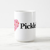 I Heart Pickleball Gevuld Hart Roze en Rood Koffiemok (Center)