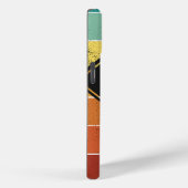 I Heart Pickleball Retro Stripes Monogram Naam Case-Mate iPhone Case (Achterkant / Rechts)