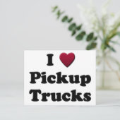 I Heart Pickup Trucks Briefkaart (Staand voorkant)