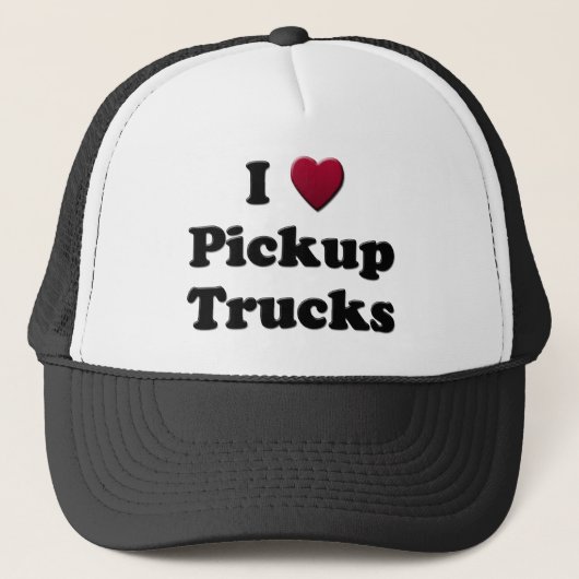 I Heart Pickup Trucks Trucker Pet (Voorkant)